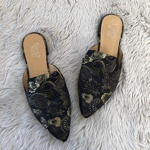 Franco Sarto floral mules
